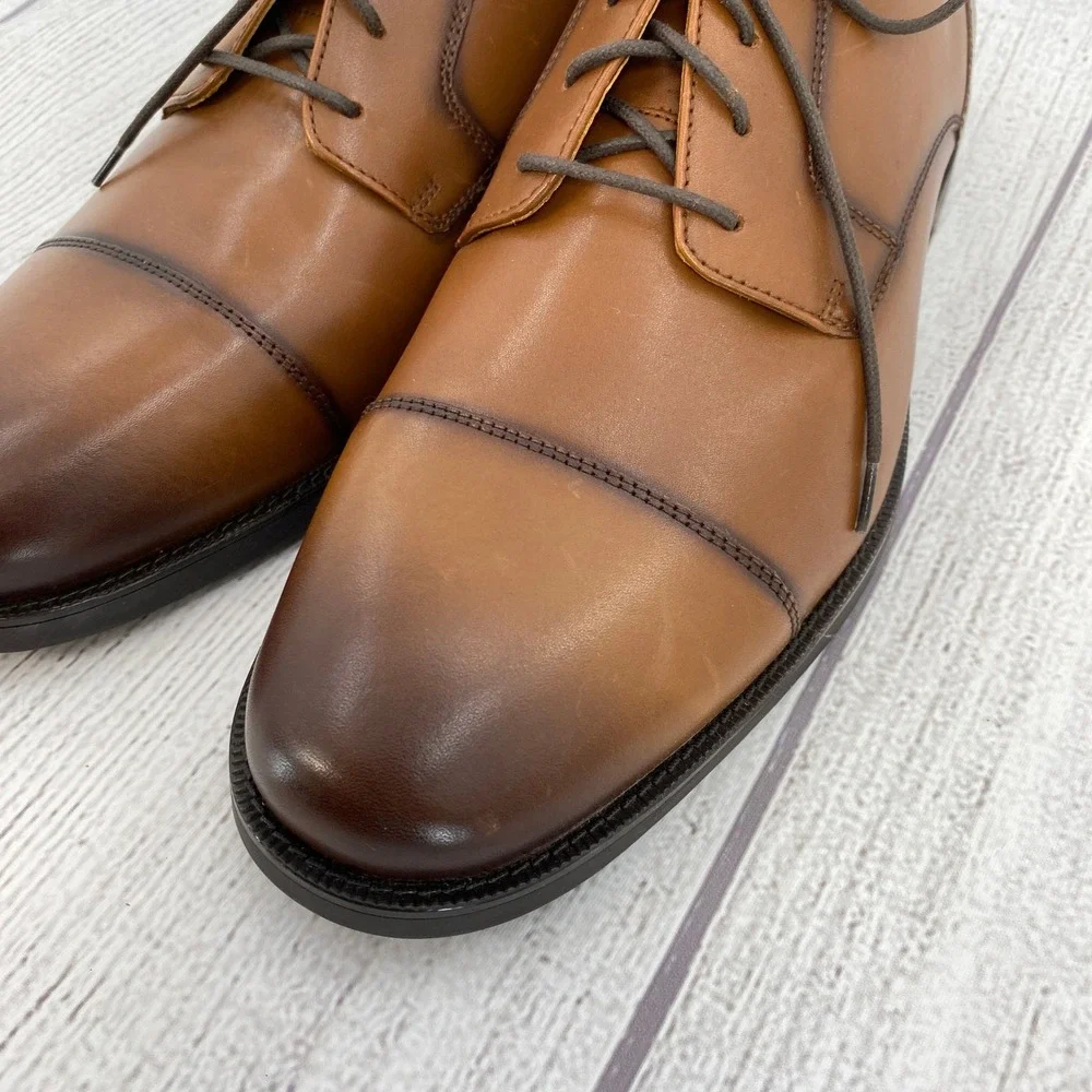 Cole Haan Bedford Cap Toe Derby Mens 13 British Tan Leather Grand 360 Dress Shoe